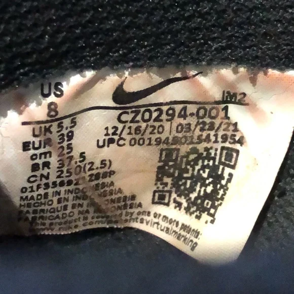 Nike Court Legacy Canvas sneakers in black/White Size 8 Women’s! - Picture 7 of 9